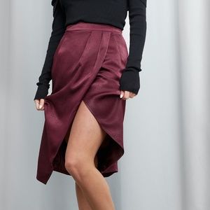 XLE Midi Length Overlap Skirt, New w/ Tags